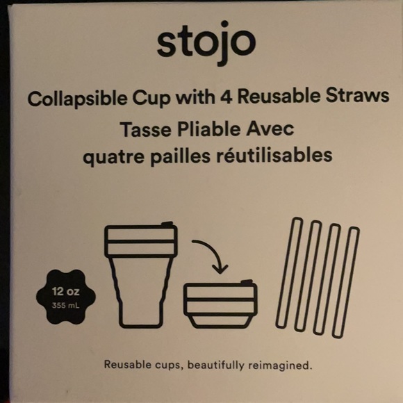 Collapsible Cup with Reusable Straws - Picture 8 of 10